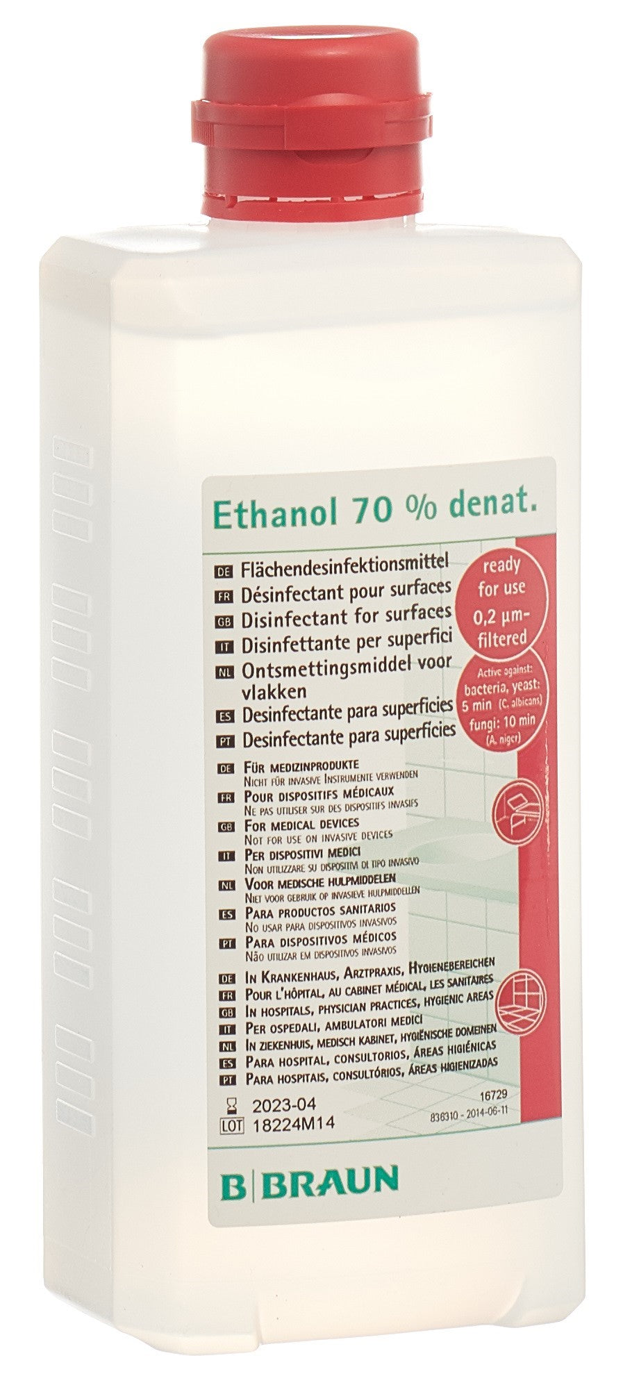 Braun Alcool 70% Désinfectant Surfaces 500 ml | Nettoyage Efficace