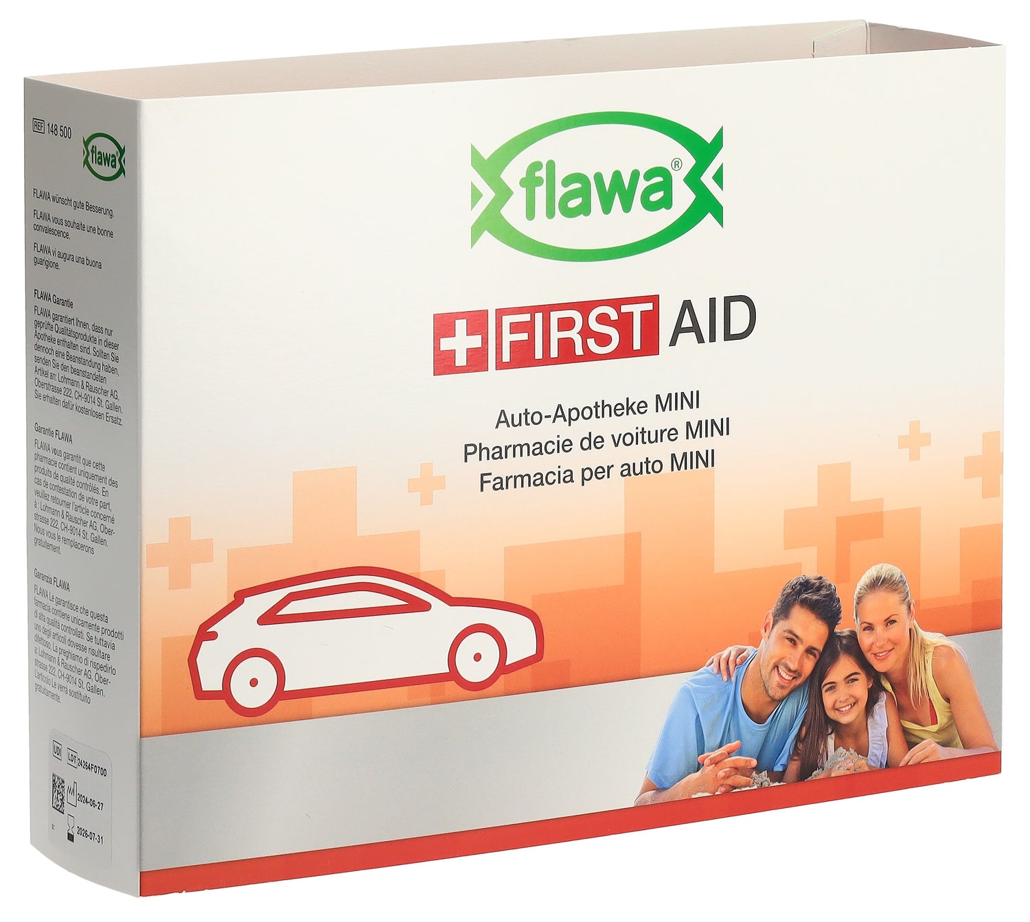 FLAWA Trousse de Secours Auto Mini Rouge - Urgence &amp; Premiers Soins | Compact