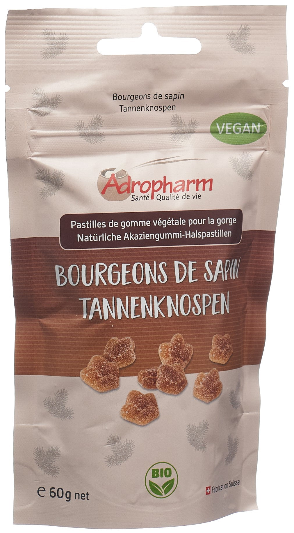 ADROPHARM bonbons bourgeons sapins bio sach 60 g