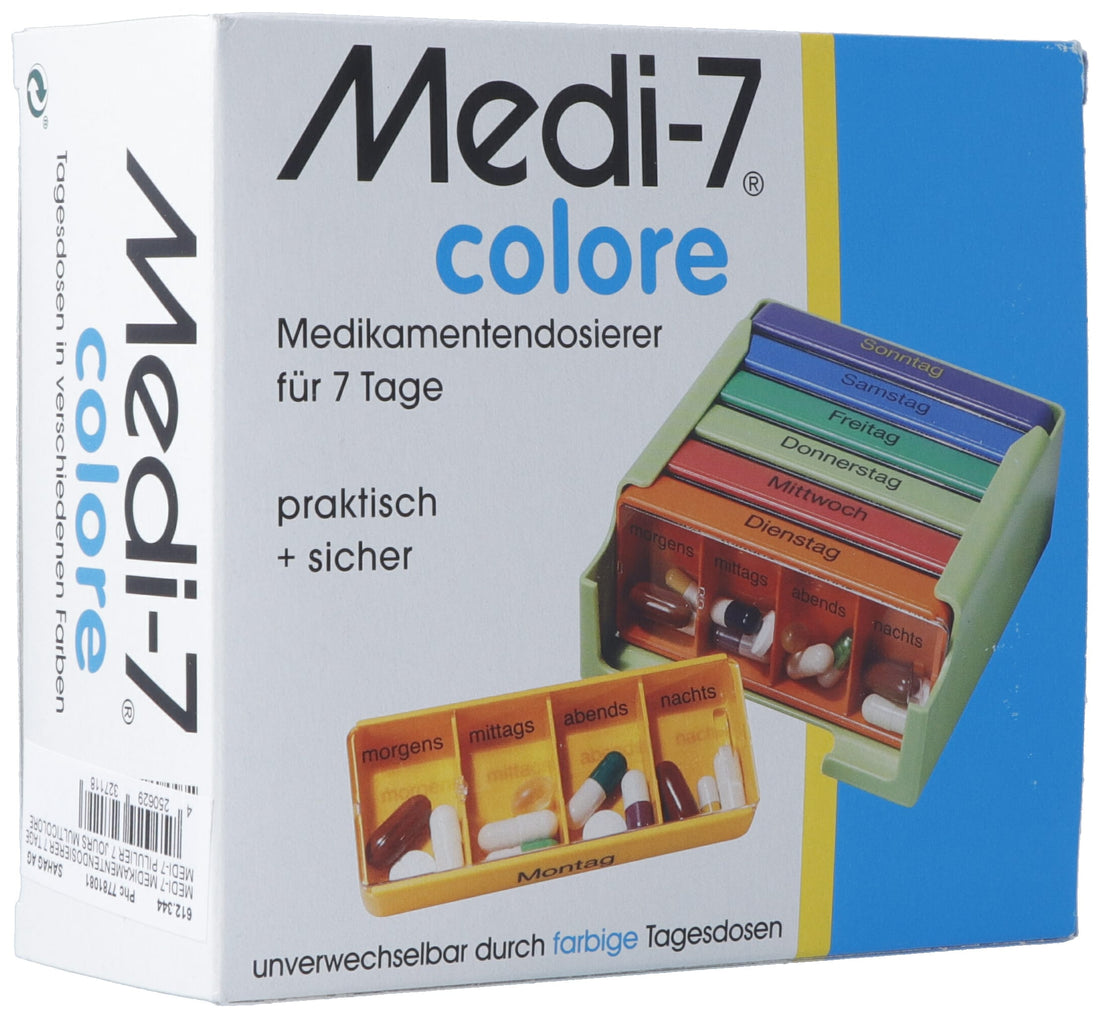 SAHAG Medi-7 Pilulier 7 Jours 4 Compartiments Organisé | Pratique