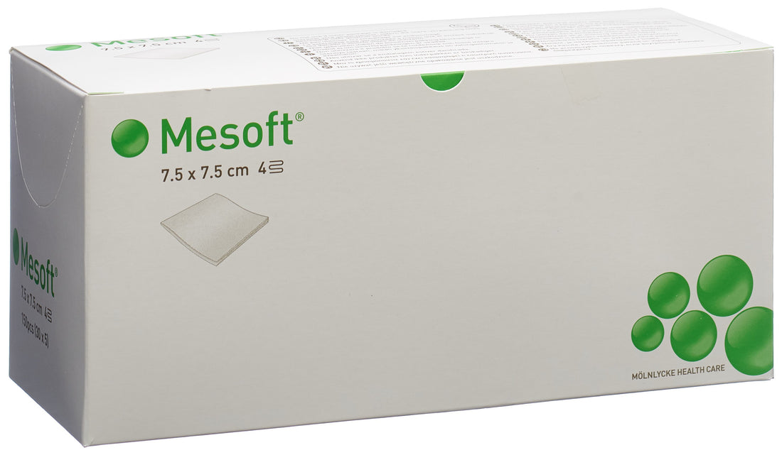 MESOFT NW Compresses Stériles 7.5 x 7.5 cm - Lot de 150