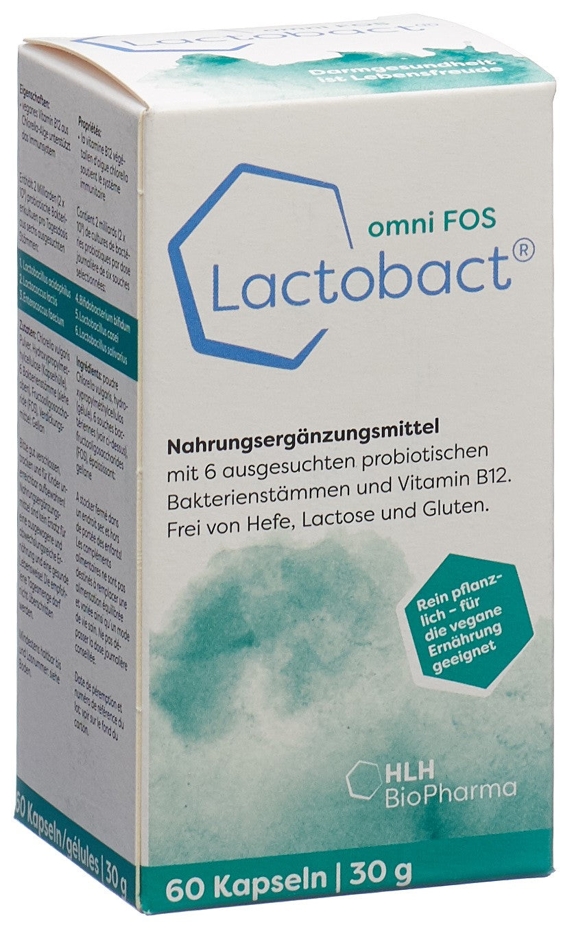 LACTOBACT Omni FOS Complément Alimentaire Transit Intestinal 60 Gélules