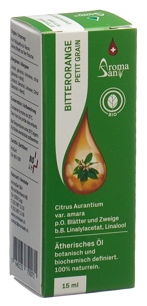 AROMASAN Huile Essentielle Orange Amer Bio 15 ml | Pureté &amp; Bien-être