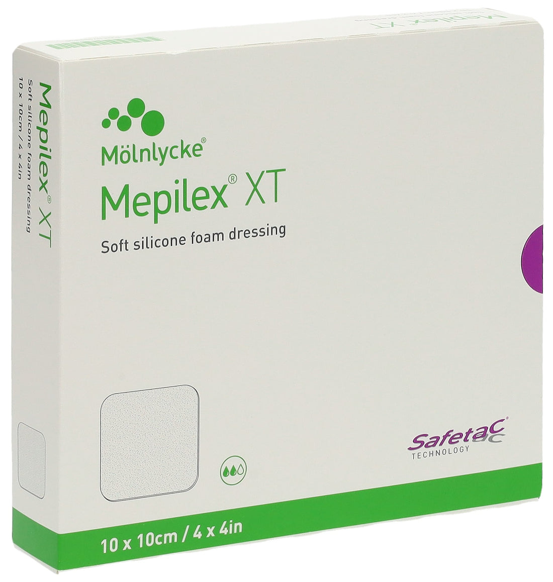 Mölnlycke Mepilex Safetac XT Pansement Adhésif Stérile 10x10cm 5 Pièces