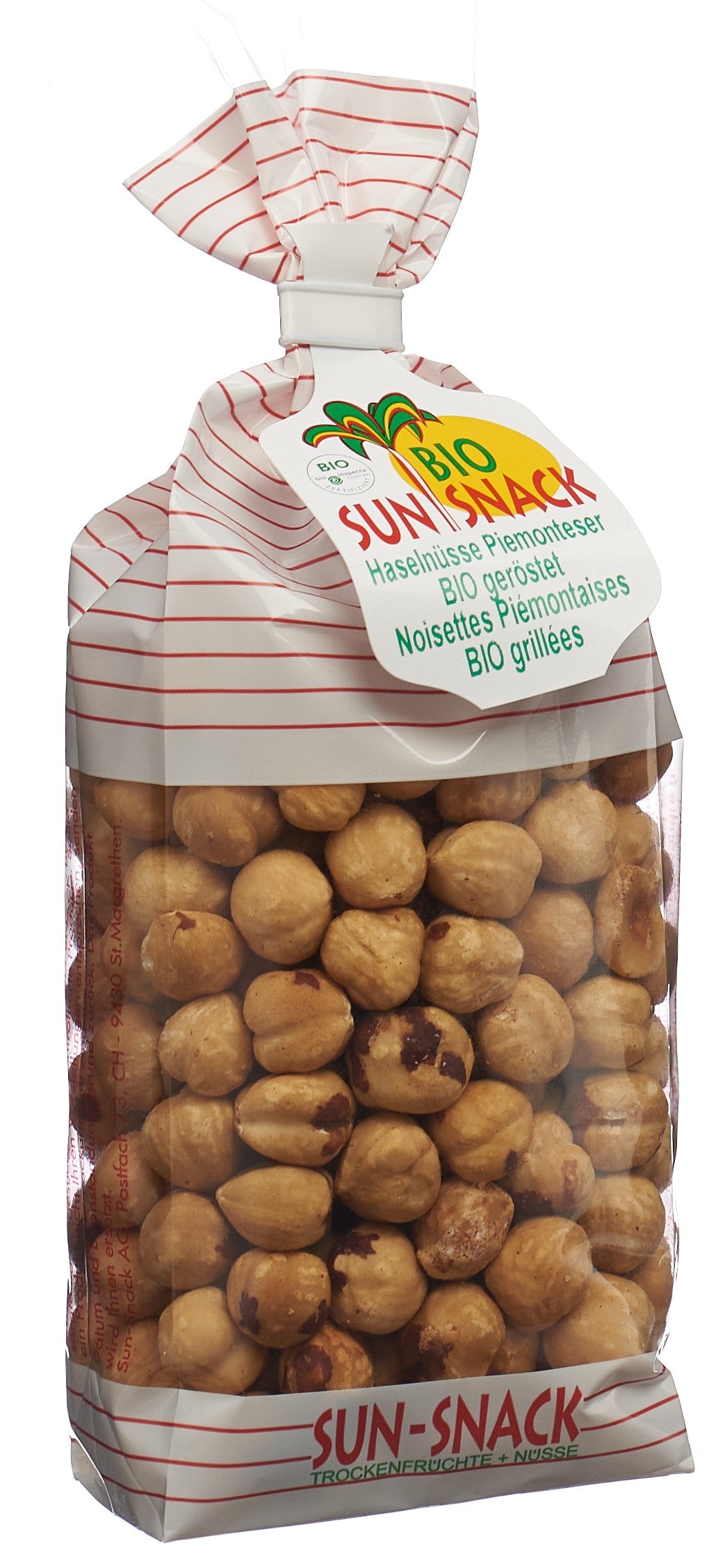 SUN SNACK Noisettes Piémontaises BIO 225 g | Goût Intense
