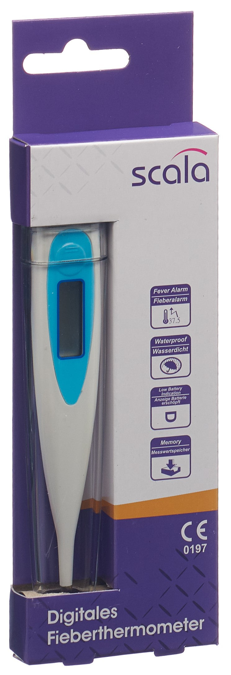 SCALA Thermomètre Digital SC 17 Basic Bleu Précis | Médical