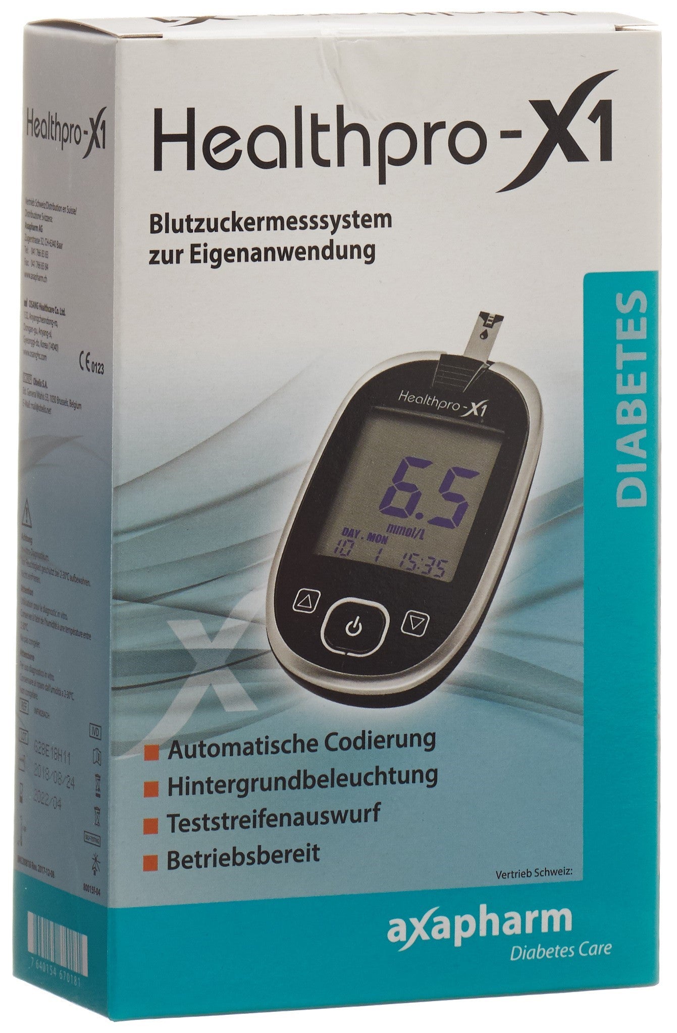 HEALTHPRO-X1 Glycomètre Précis pour Diabétiques | Dispositif Médical