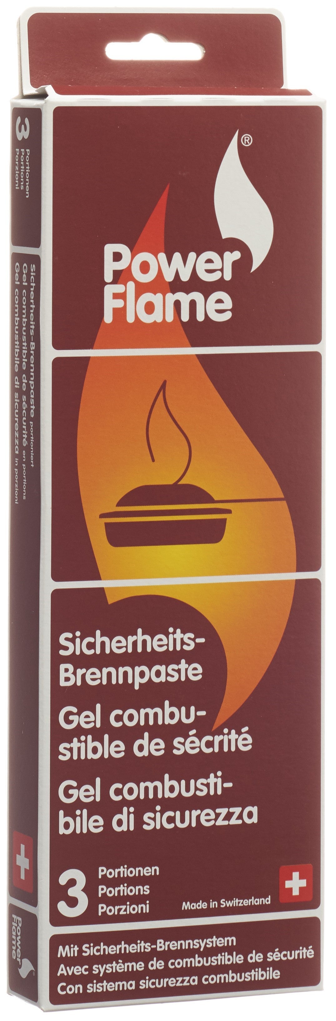 POWERFLAME Gel Combustible Sécurité 3x80g | Brûleur Fiable