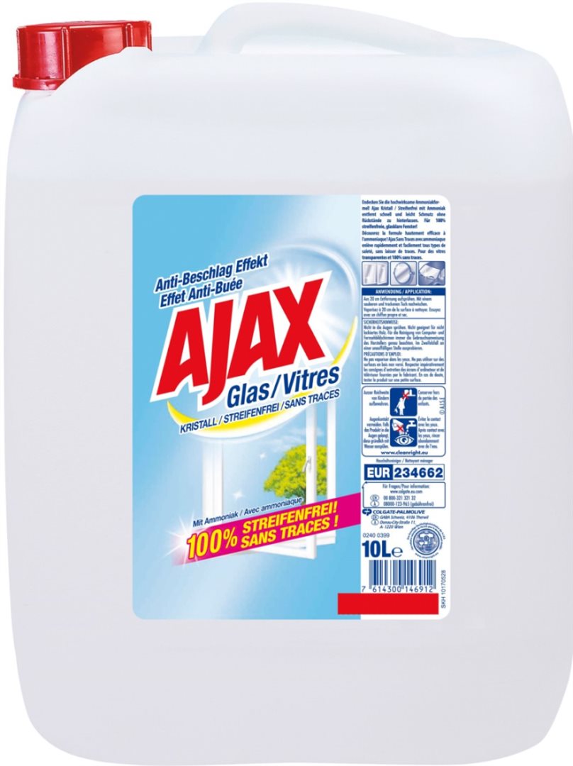 AJAX Vitres Sans Traces bidon 10 lt