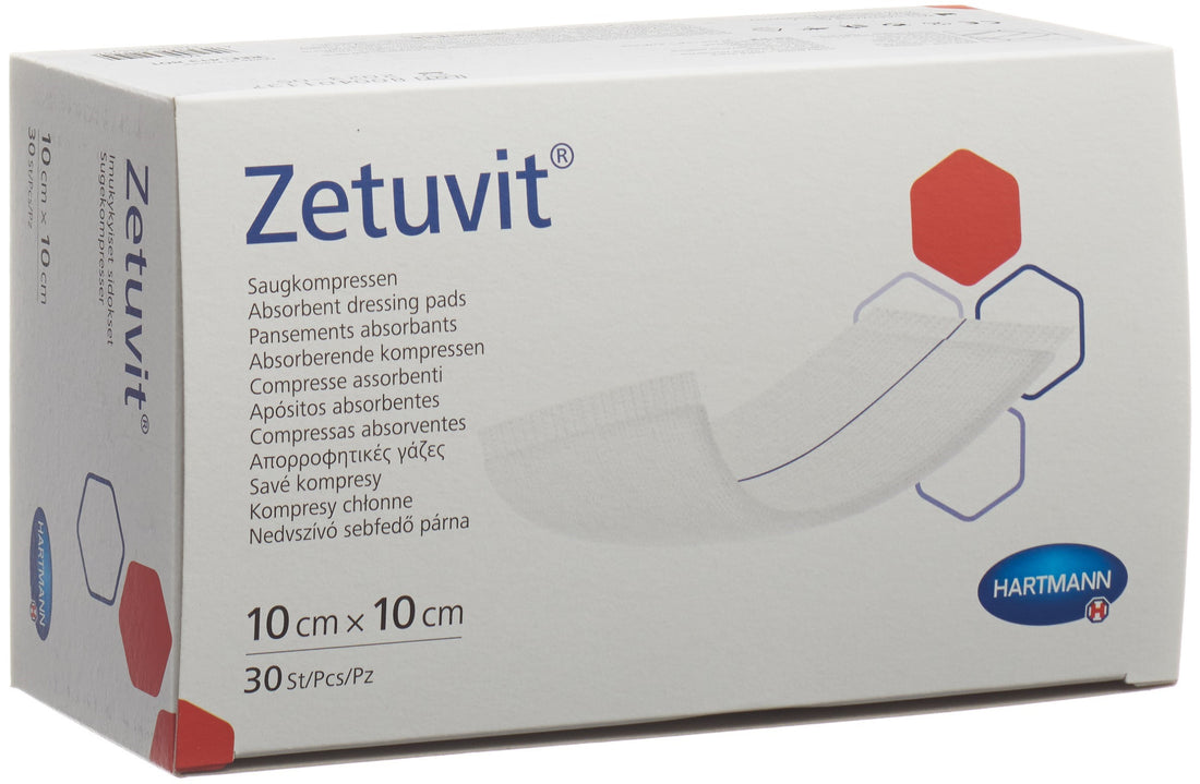 ZETUVIT compresse absorbante 10x10cm 30 pce