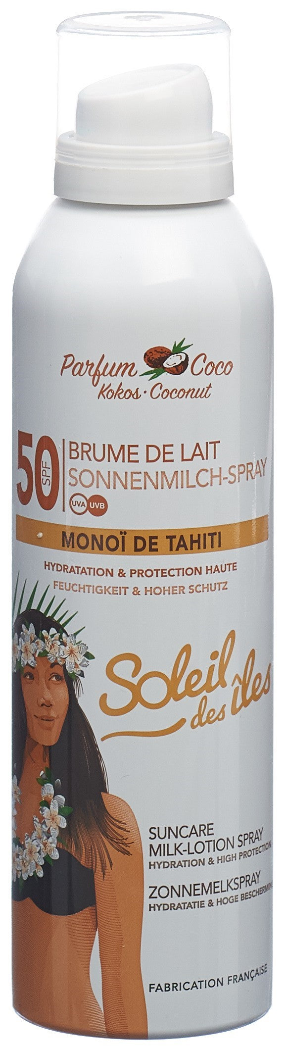 SOLEIL DES ÎLES Brume Lactée SPF 50+ Peau Sensible 150 ml