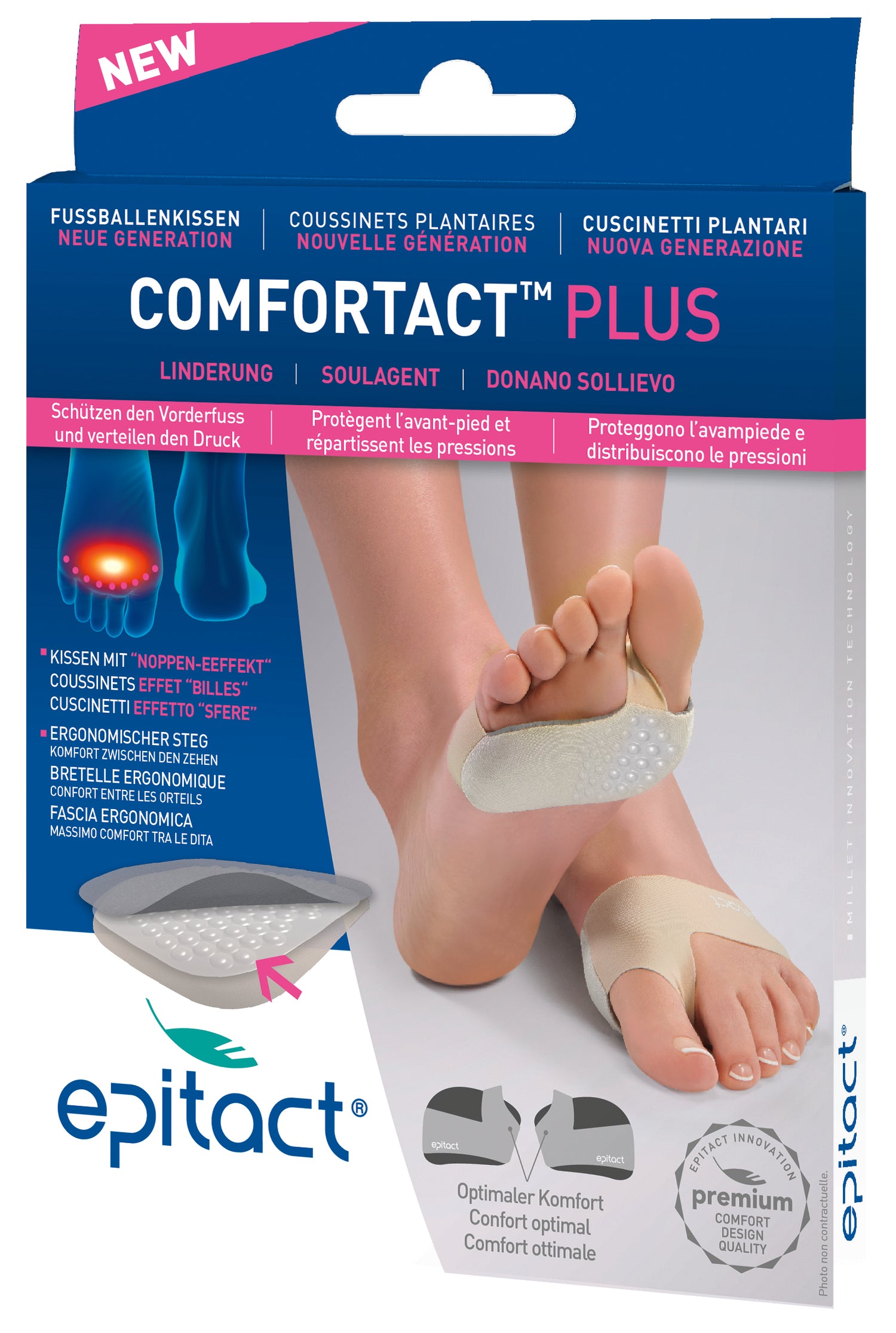 EPITACT Coussinets Confort Plus Taille S 36-38 1 Paire