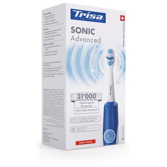 TRISA Sonic Advanced Brosse à Dents Sonique Blanche | Hygiène Buccale