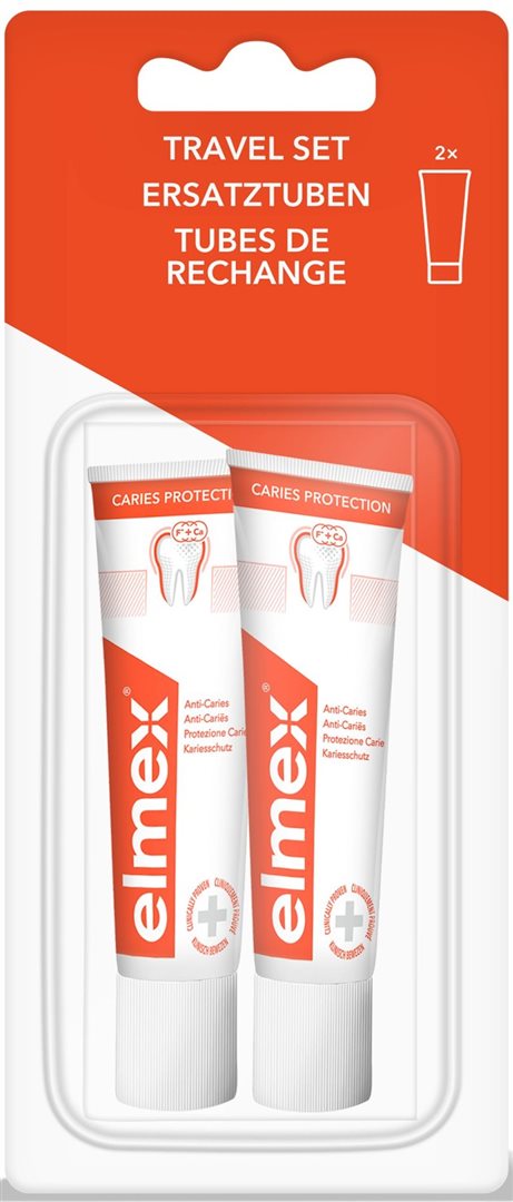 ELMEX Set Voyage Recharge Dentifrice Protection Caries | 2 x 12 ml