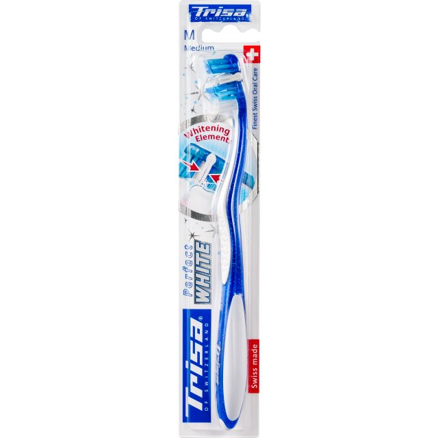 TRISA PerfectWhite Brosse à Dents Medium Blancheur | 1 Brosse