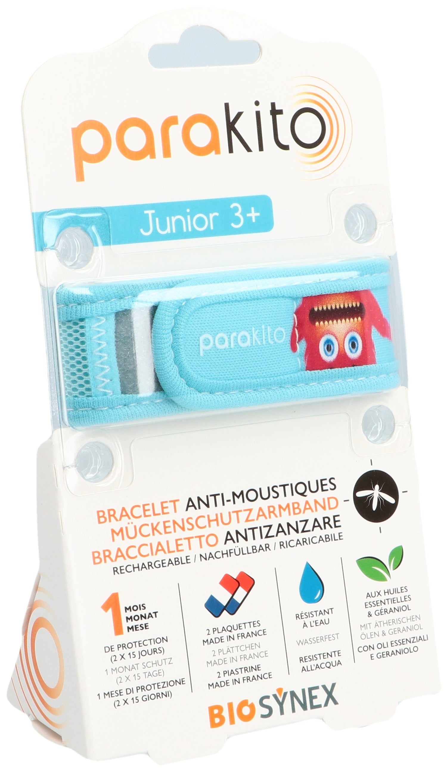 PARAKITO Bracelet Anti-Moustiques Junior Monstres Protection Efficace | 1 Bracelet