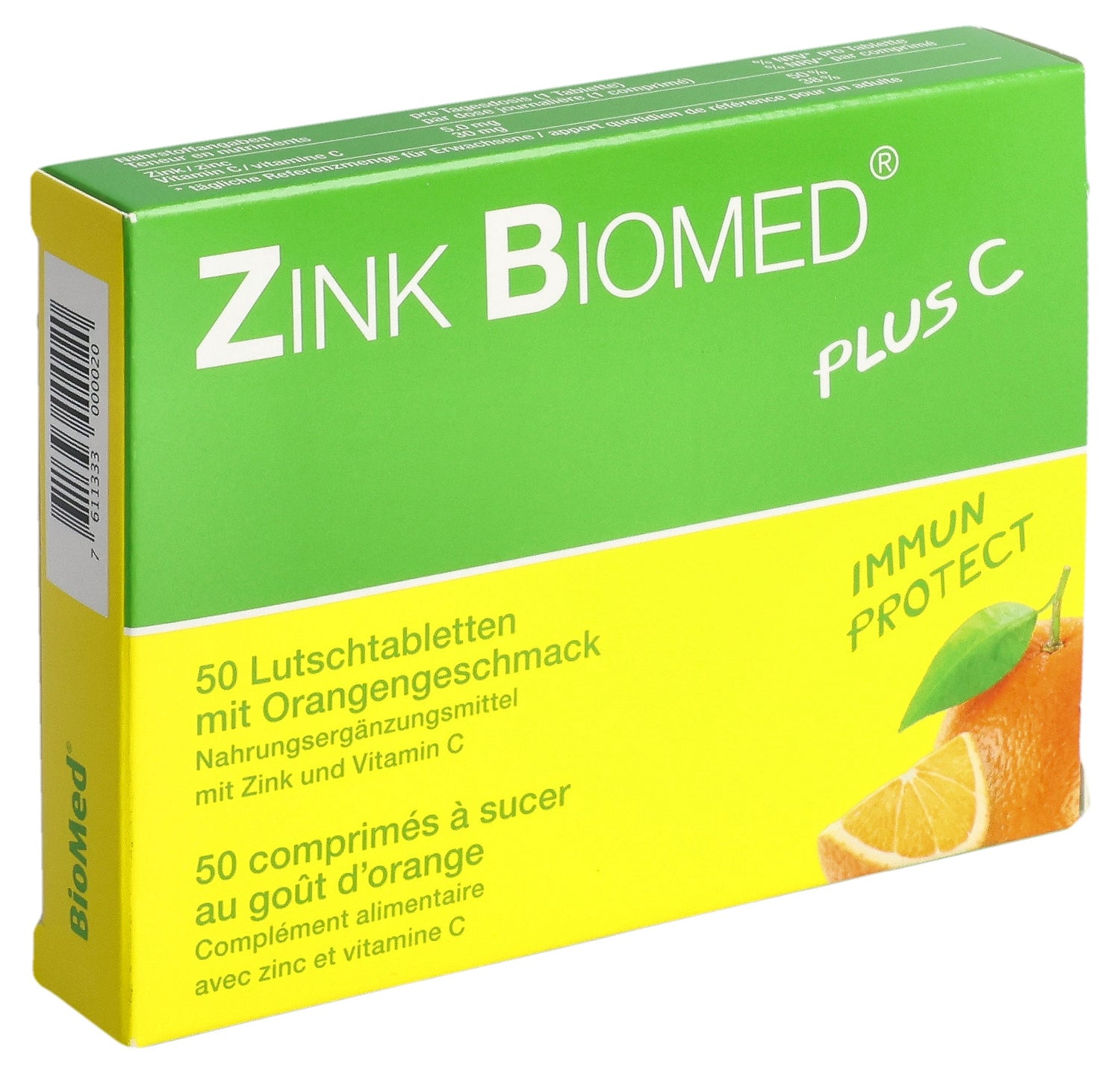 ZINK BIOMED plus C cpr sucer orange 50 pce
