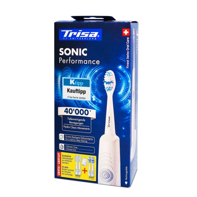 TRISA Sonic Performance Brosse Dent Électrique Promo 5 Refils