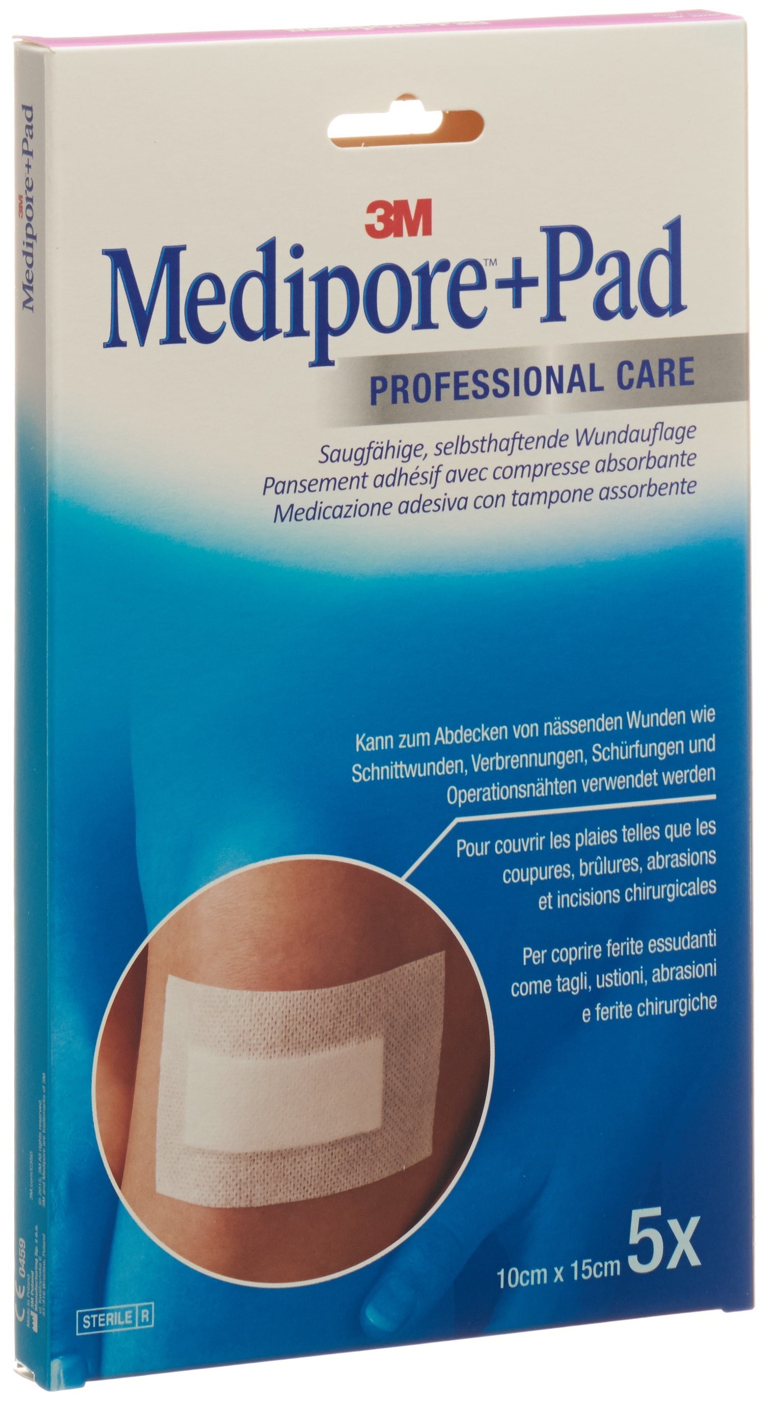 3M MEDIPORE+PAD 10x15cm compresse 5x10.5cm 5 pce