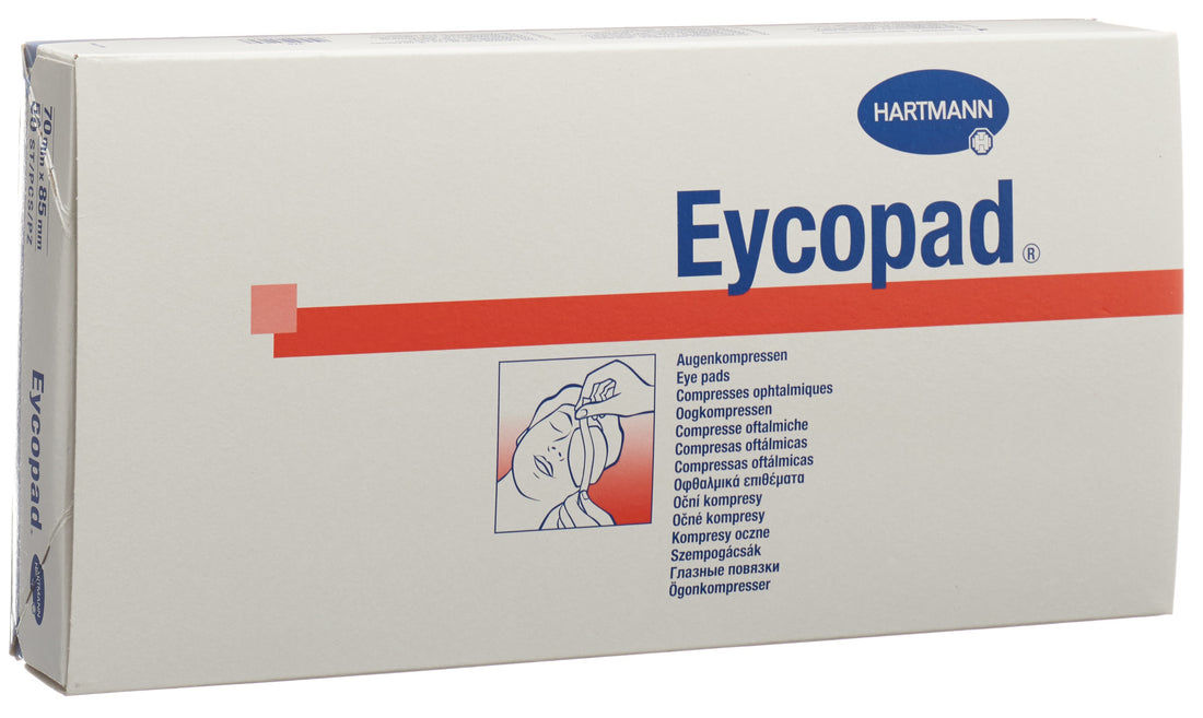 EYCOPAD Compresses Ophtalmiques Stériles 70x85mm - Soin Doux | 50 Pièces