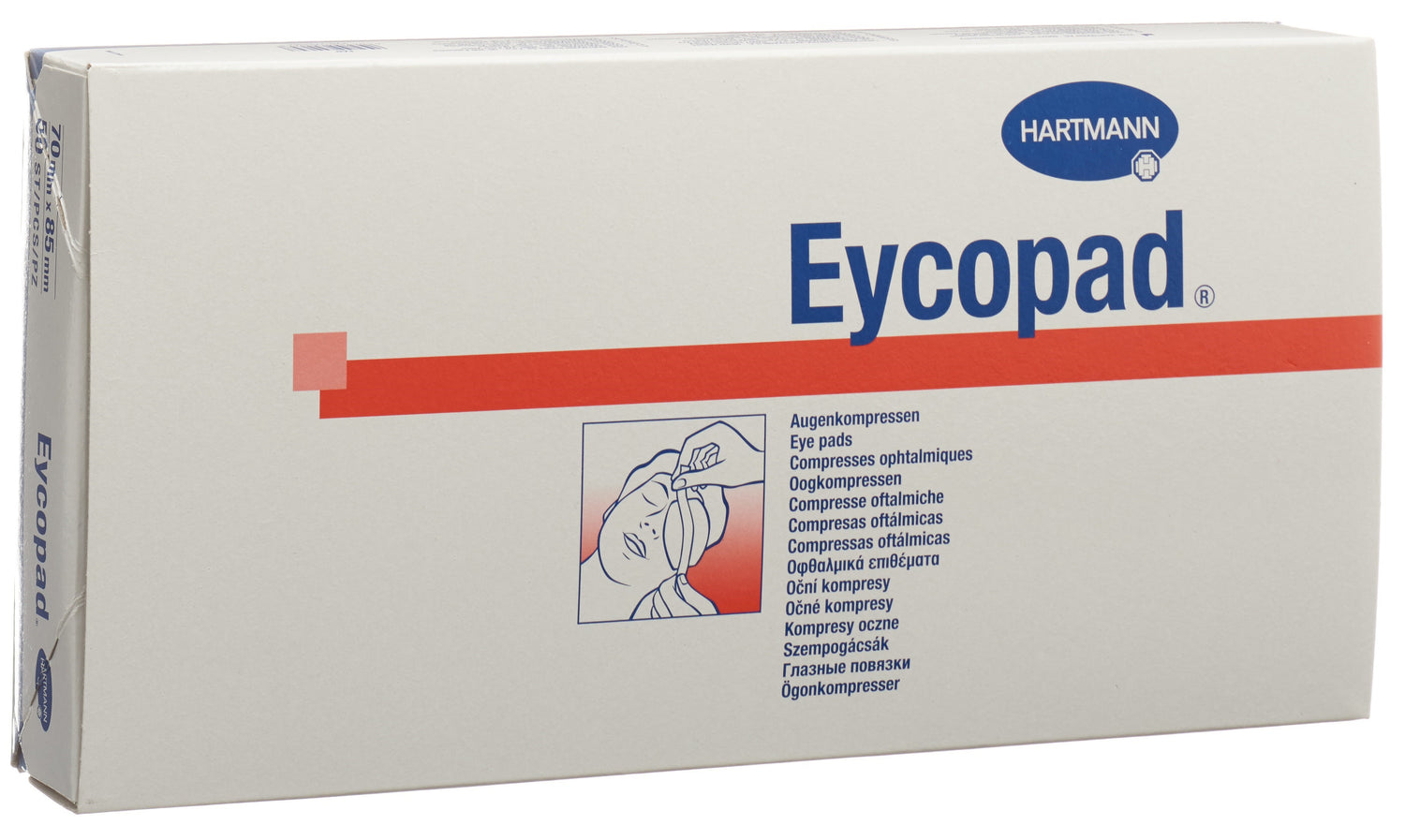 EYCOPAD Compresses Ophtalmiques Stériles 70x85mm - Soin Doux | 50 Pièces
