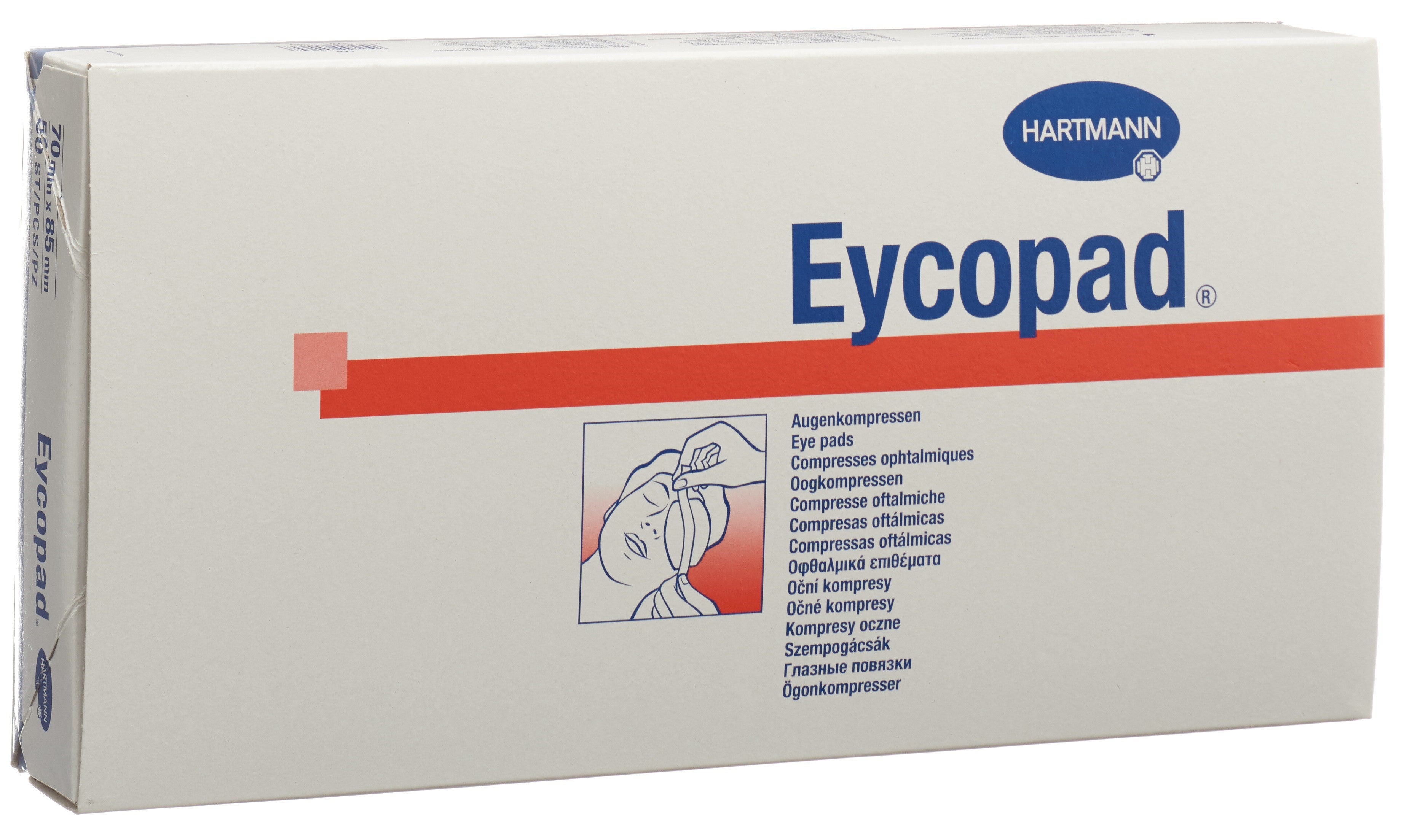 EYCOPAD Compresses Ophtalmiques Stériles 70x85mm - Soin Doux | 50 Pièces