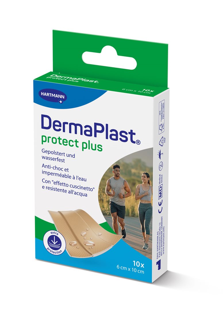 DERMAPLAST ProtectPlus Pansement Adhésif Cicatrisant | 6x10cm 10 pièces