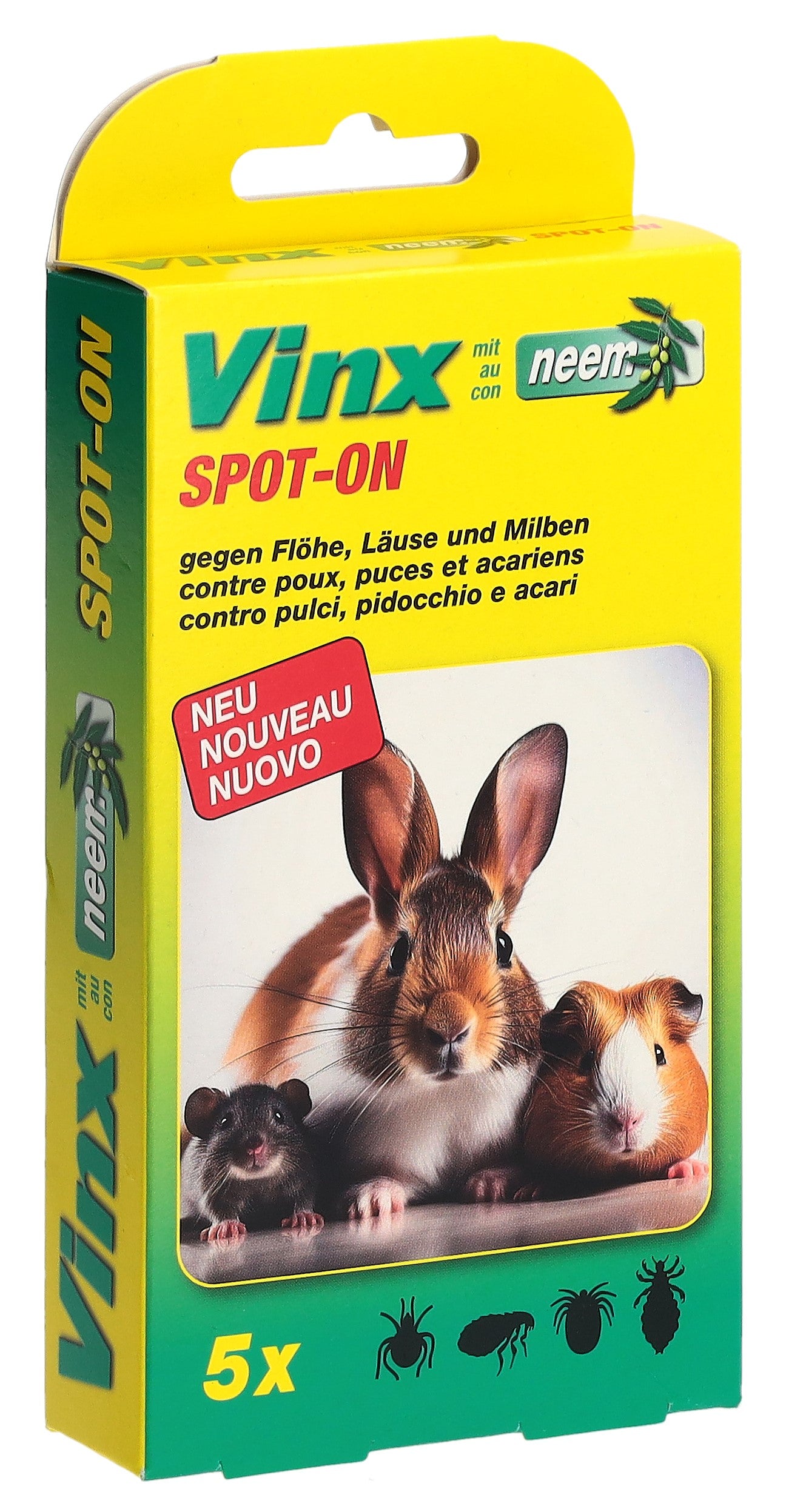 VINX spot on gouttes au neem rongeur 5 x 1 ml