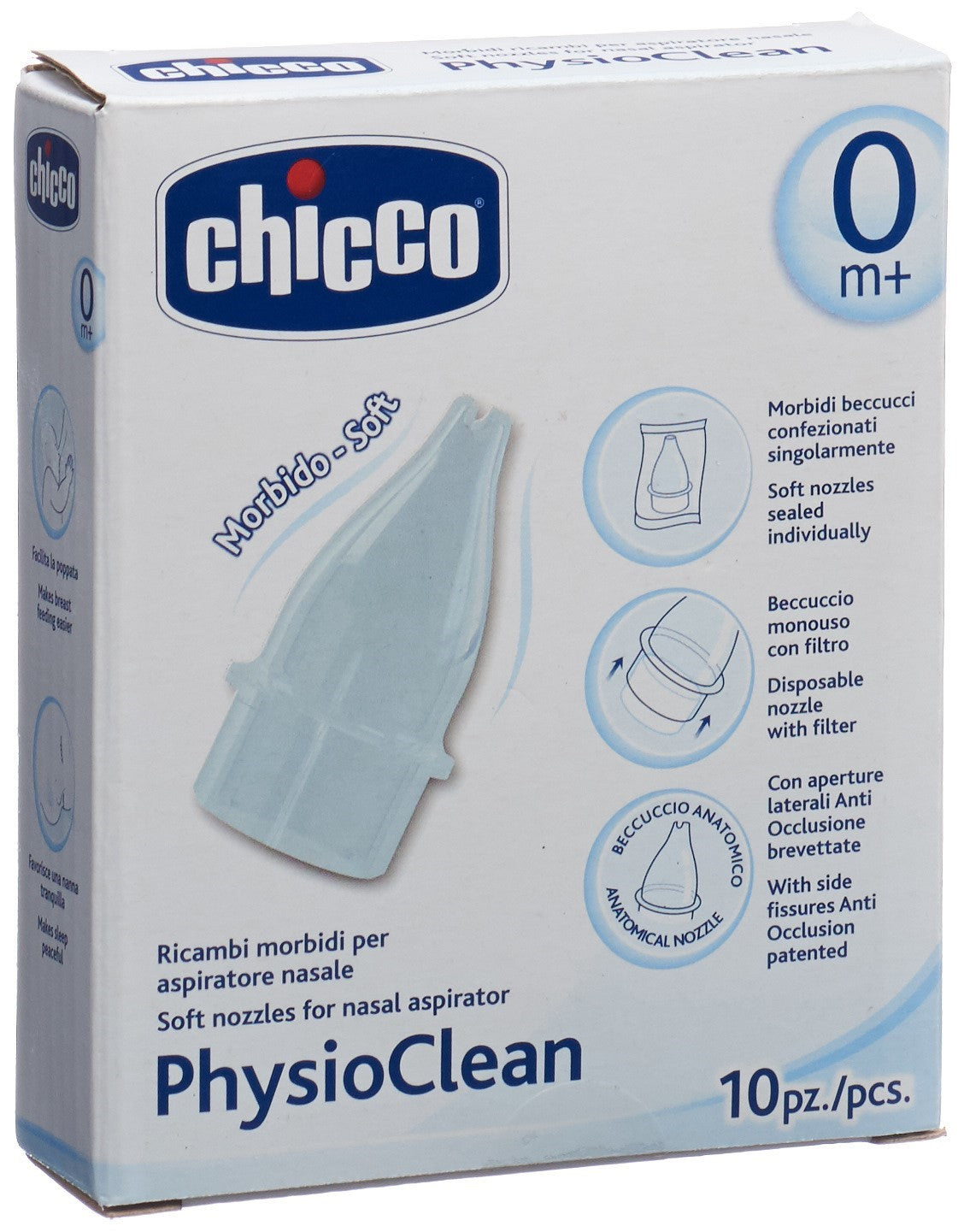 Chicco PhysioClean Recharges Aspirateur Nasal Bébé 0 Mois+ | Lot de 2