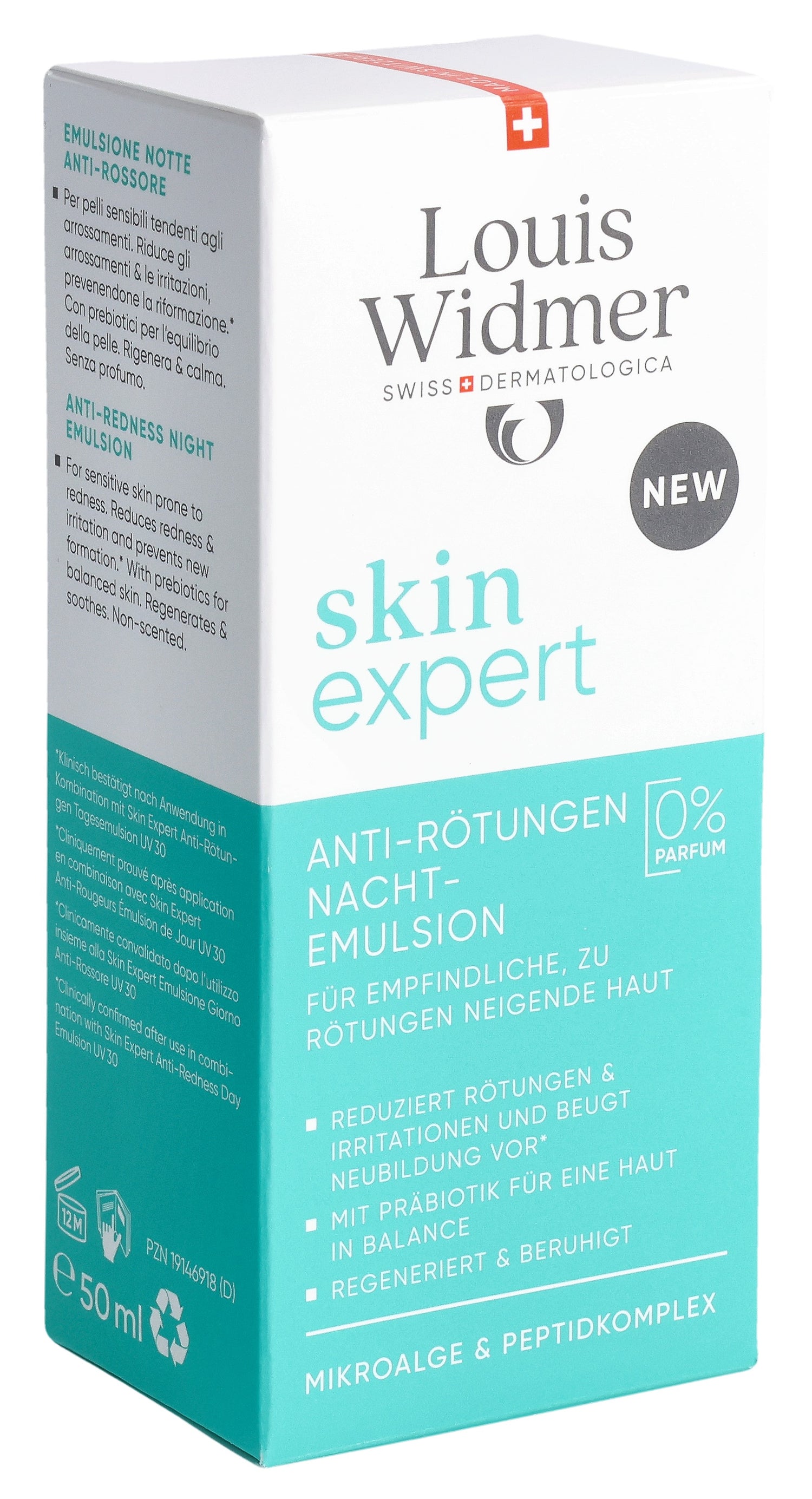 WIDMER anti-rougeurs emulsion de nuit tb 50 ml