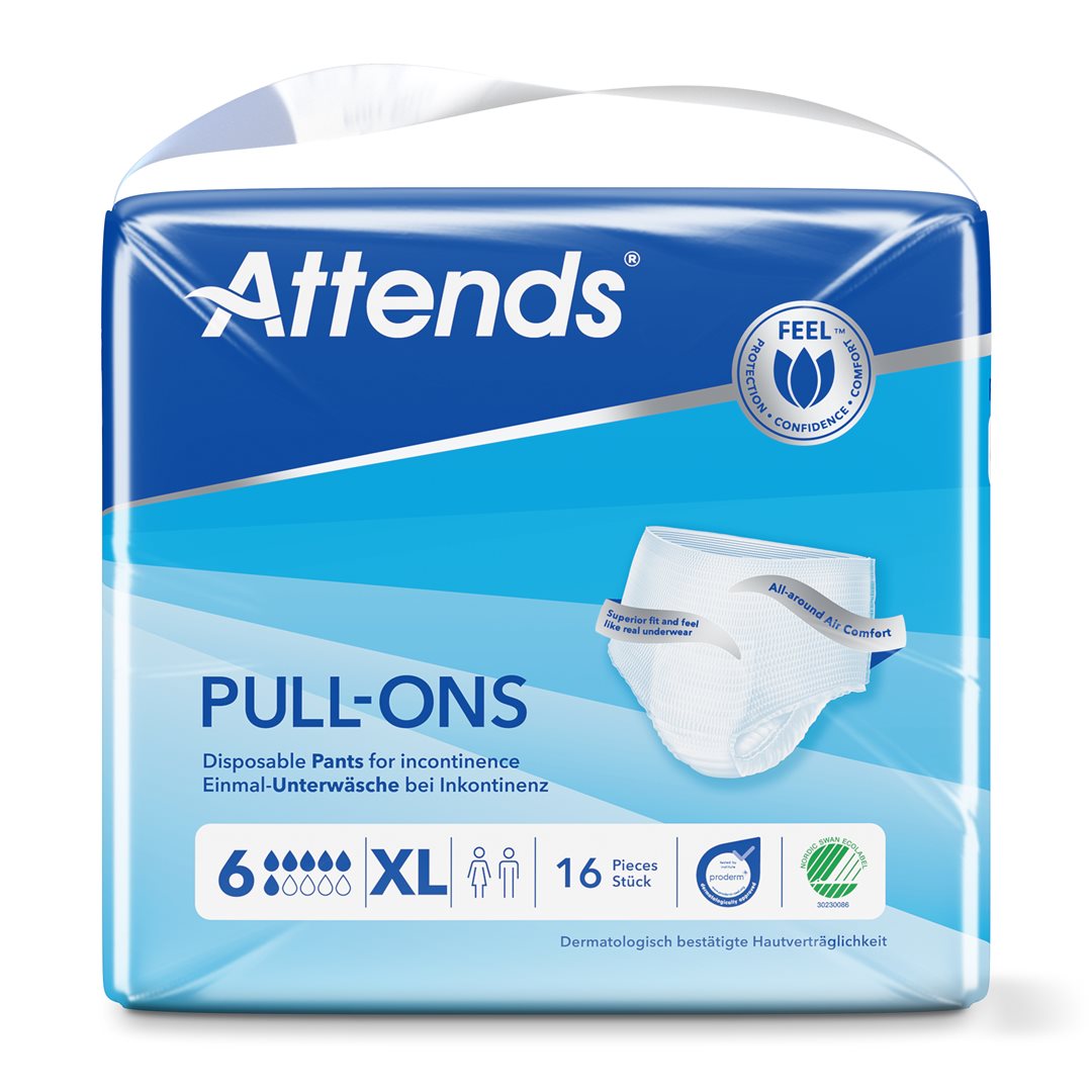 ATTENDS Pull-Ons Taille 6 XL Lot de 16 | Confort &amp; Sécurité