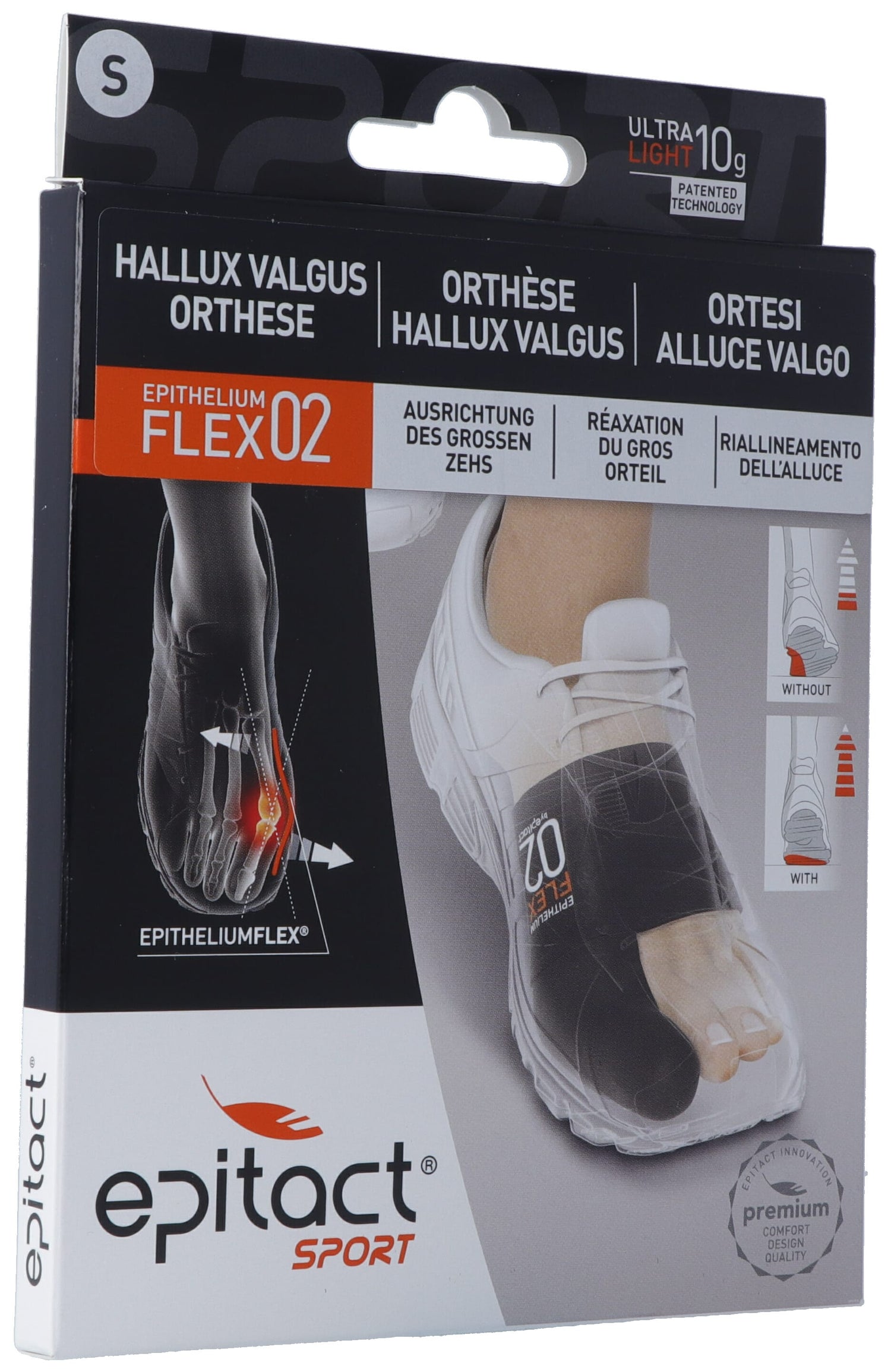 EPITACT SPORT Orthèse Hallux Valgus S 20-21.5cm | Soulagement &amp; Prévention