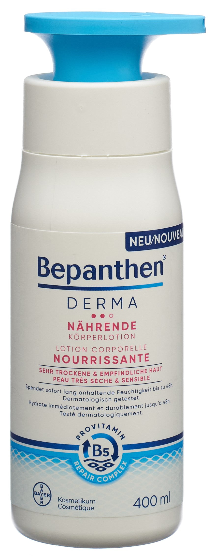 Bepanthen Derma Lait Corps Nourrissant Peau Sèche 400 ml
