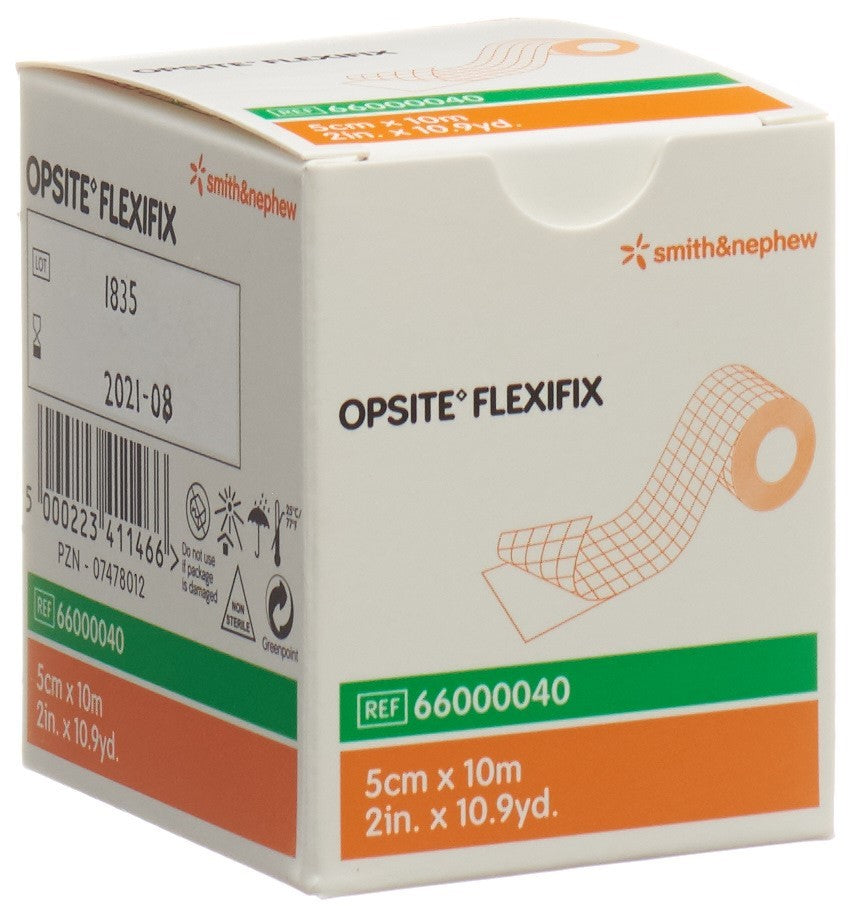 OPSITE FLEXIFIX Film Transparent Pansement Cicatrisant | Rouleau 5 cm x 10 m