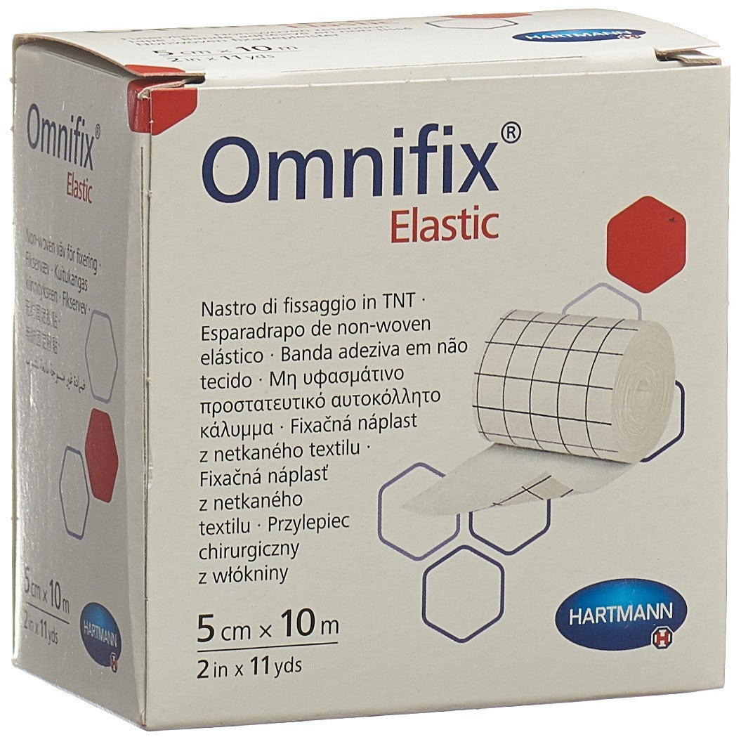 OMNIFIX Adhésif Non Tissé Élastique Blanc 5 cm x 10 m | Fixation Douce et Sûre