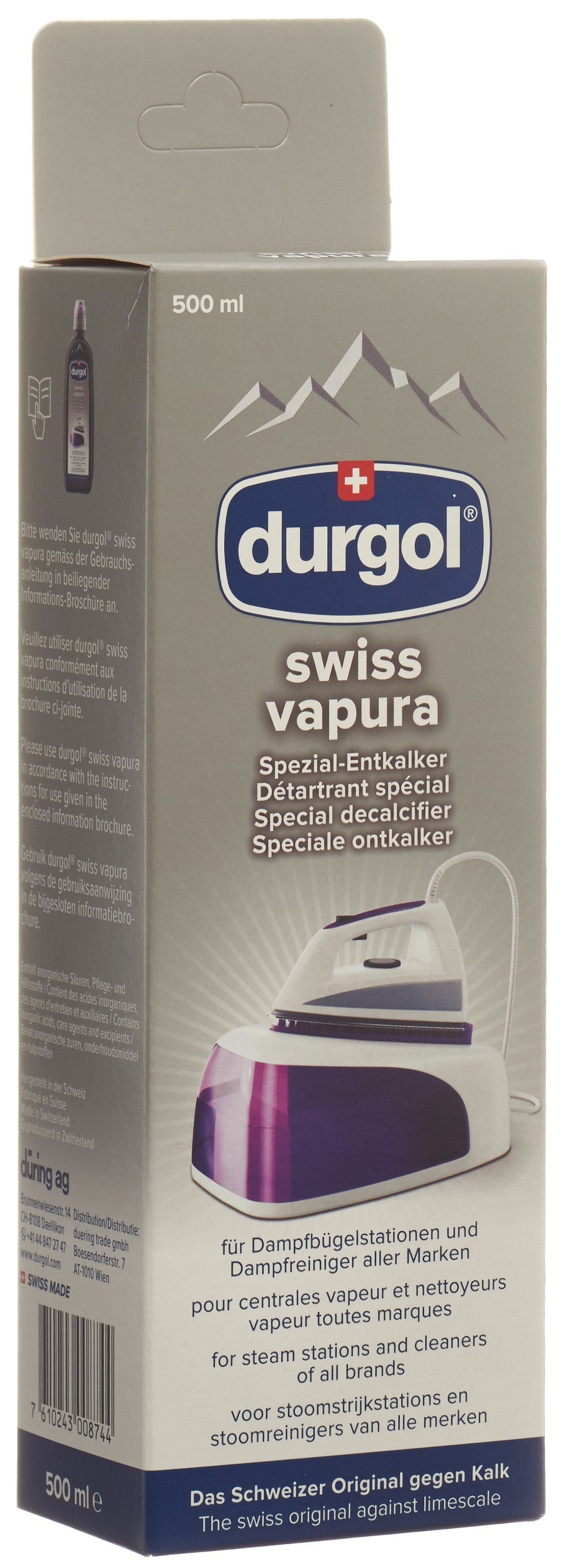 Durgol Swiss Vapura Détartrant Machine à Café 500 ml