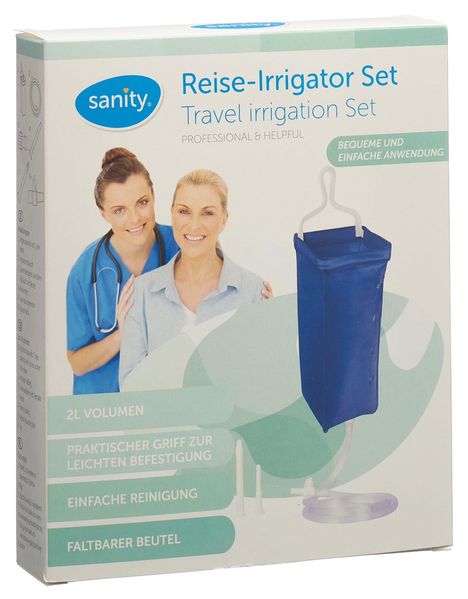 SANITY Kit Irrigation Voyage Complet 2L | Pratique