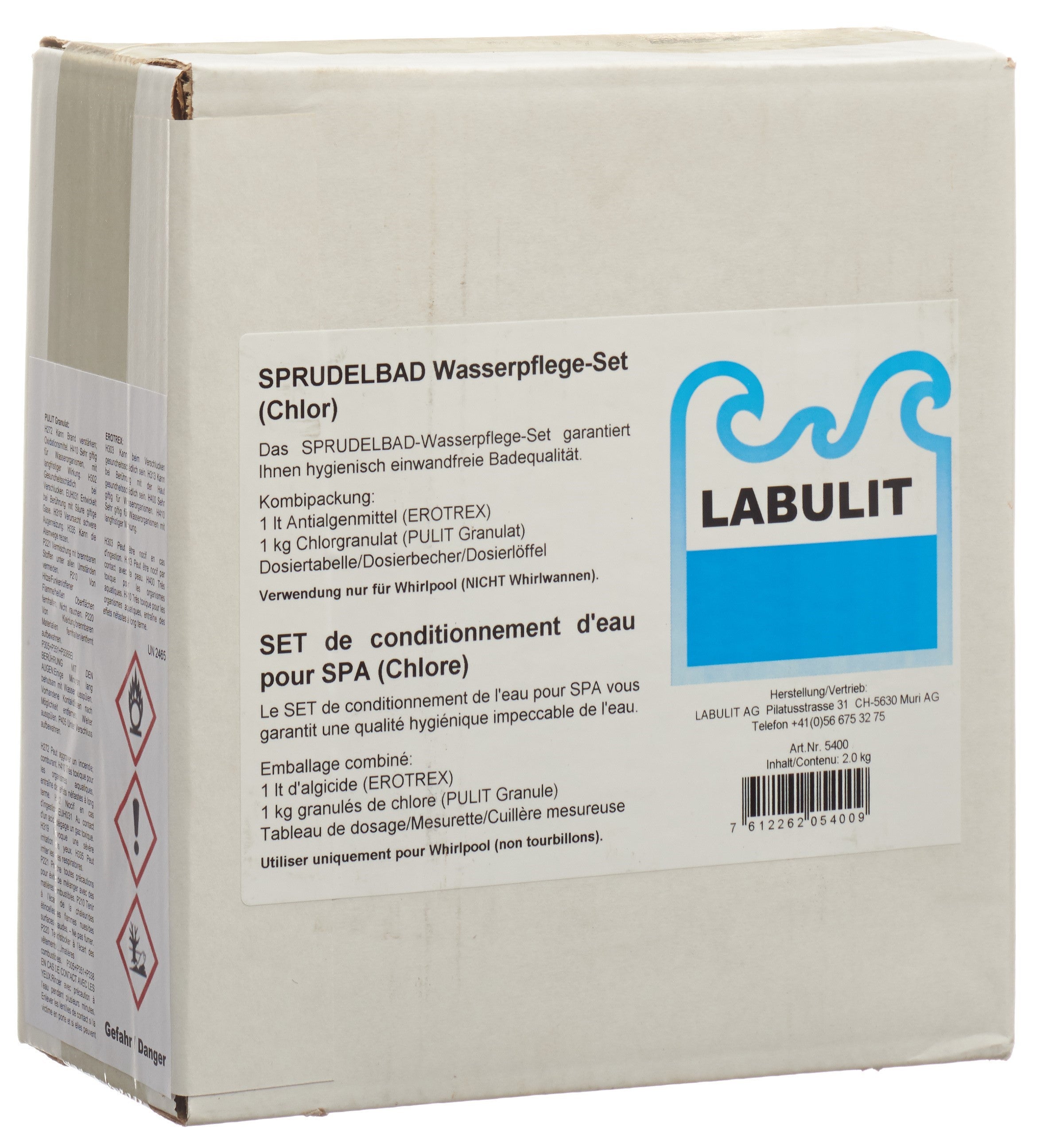 LABULIT Set Entretien Eau Jacuzzi Chlore 2kg | Pureté &amp; Clarté