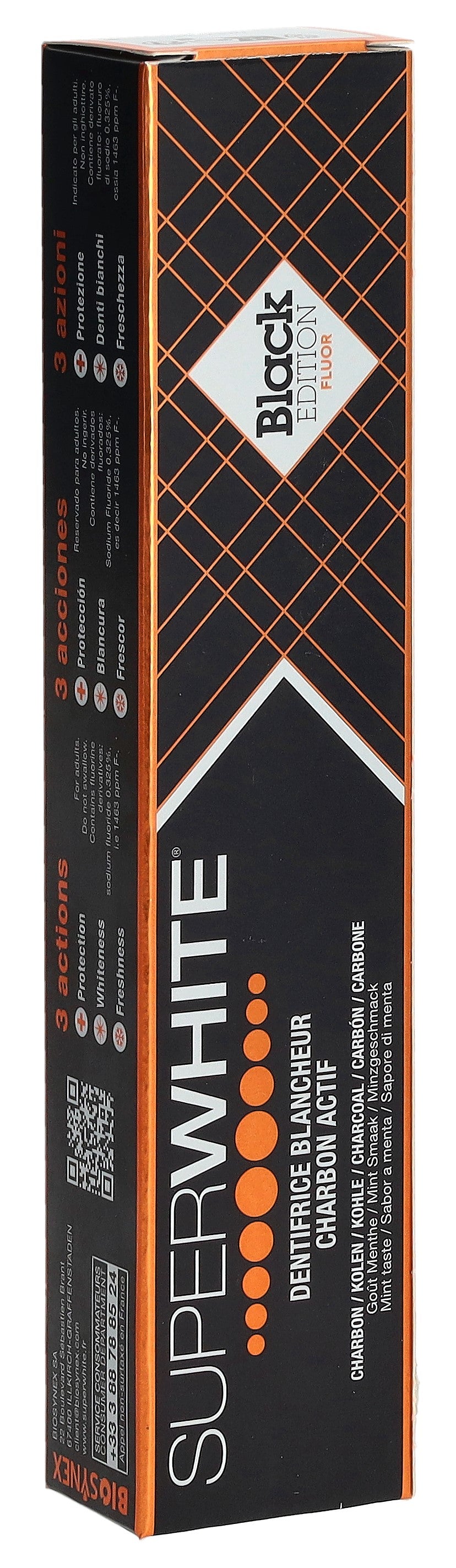 SUPERWHITE Dentifrice Black Edition Blancheur Intense | Tube 75 ml