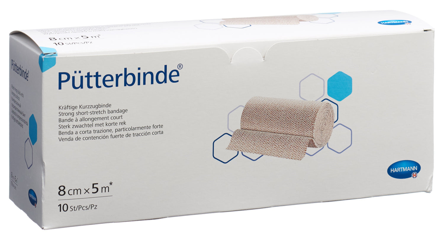 Pütter Bande Adhésive Élastique 8 cm x 5 m | Lot de 10