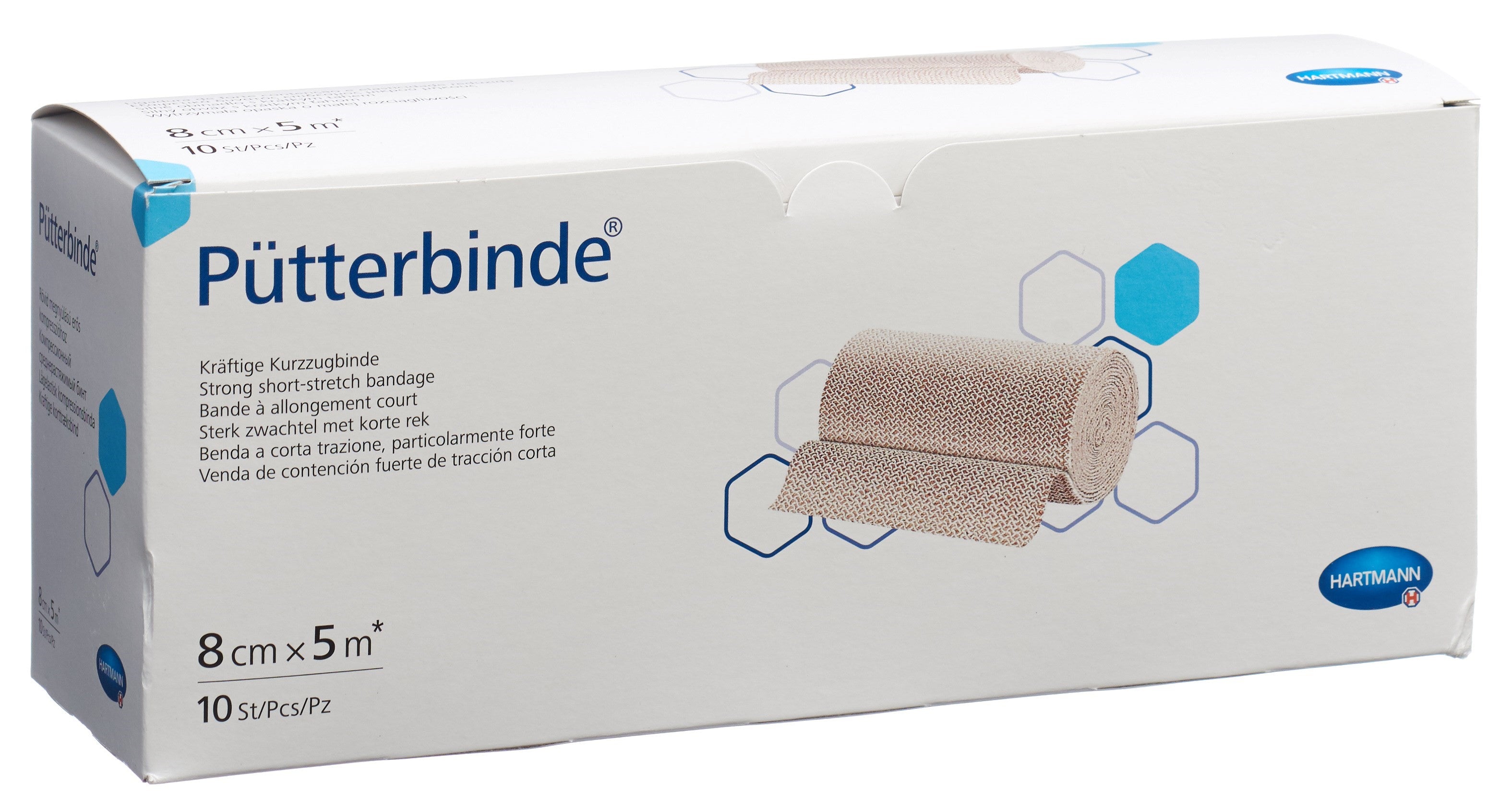 Pütter Bande Adhésive Élastique 8 cm x 5 m | Lot de 10
