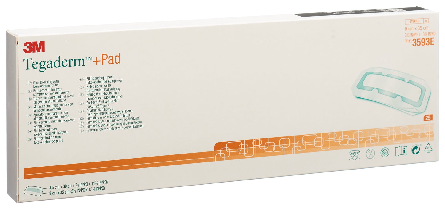 3M TEGADERM+PAD 9x35cm compres 4.5x30cm 25 pce