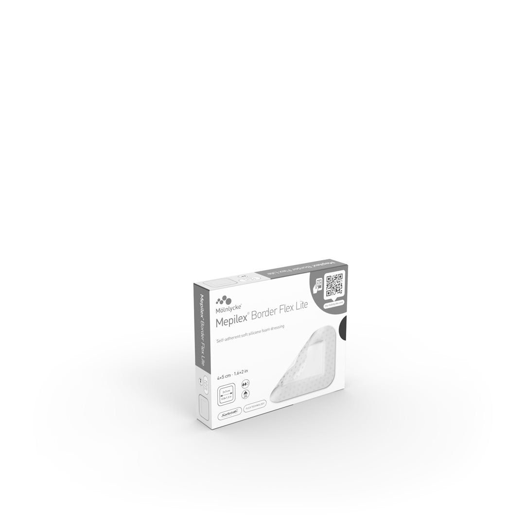 Mölnlycke MEPILEX Border Flex Lite Pansement Adhésif Doux 4 x 5 cm 10 pièces