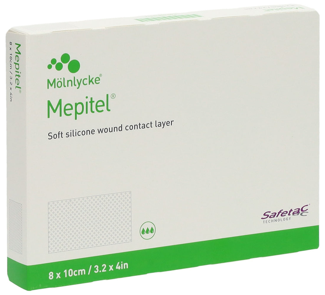 Mölnlycke Mepitel Pansement Silicone Soin Plaie 8x10cm 5 Pièces