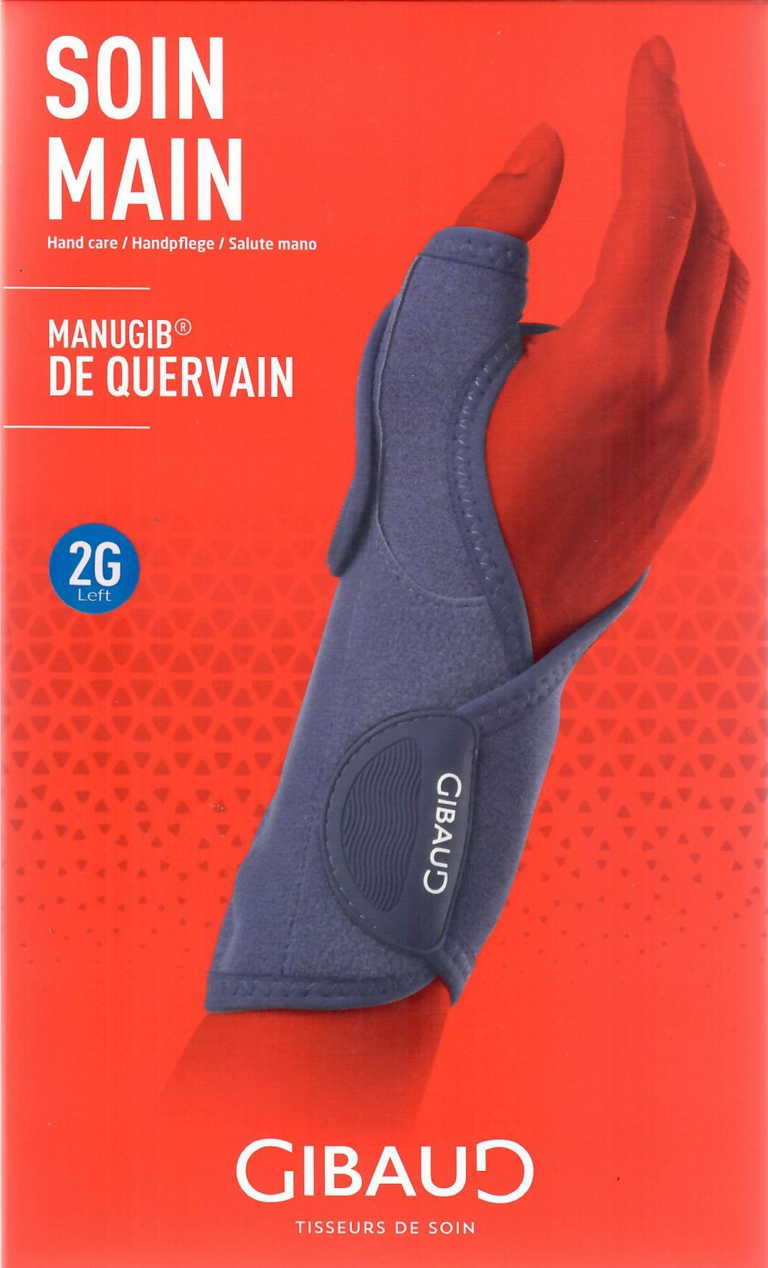 GIBAUD Manugib Orthèse De Quervain Gauche Soulagement Douleur | Taille 2