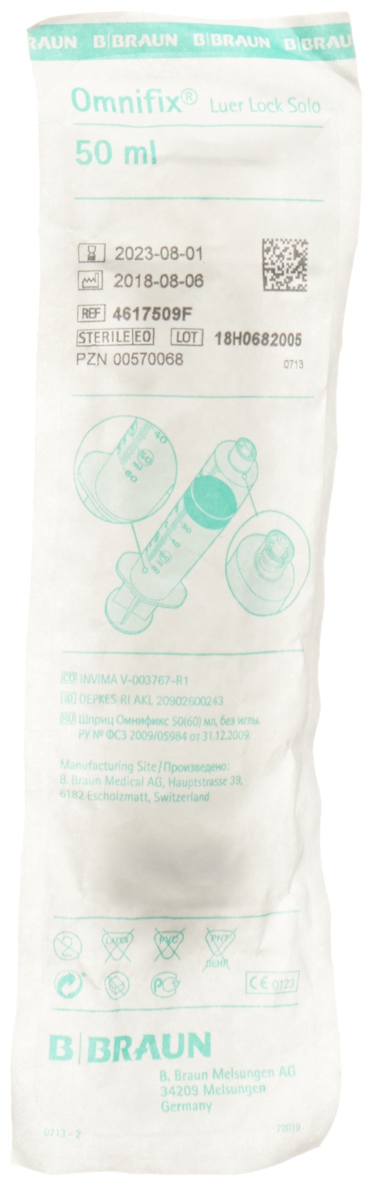 OMNIFIX Seringue Luer Lock 50 ml | Dispositif Médical Précis