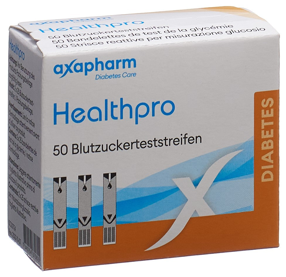 HEALTHPRO-X1 Bandelettes Glycémie Précises 50 Pièces | Mesure Diabète