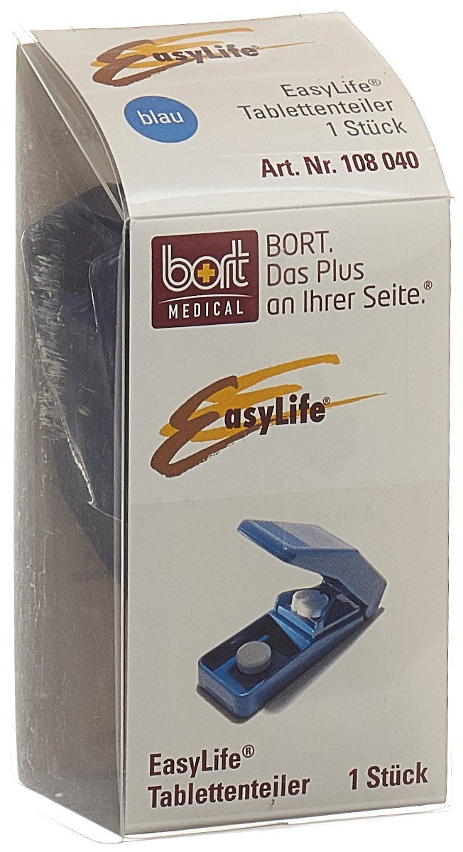 BORT EASYLIFE Coupe-comprimés Bleu Précis | Diviseur Facile