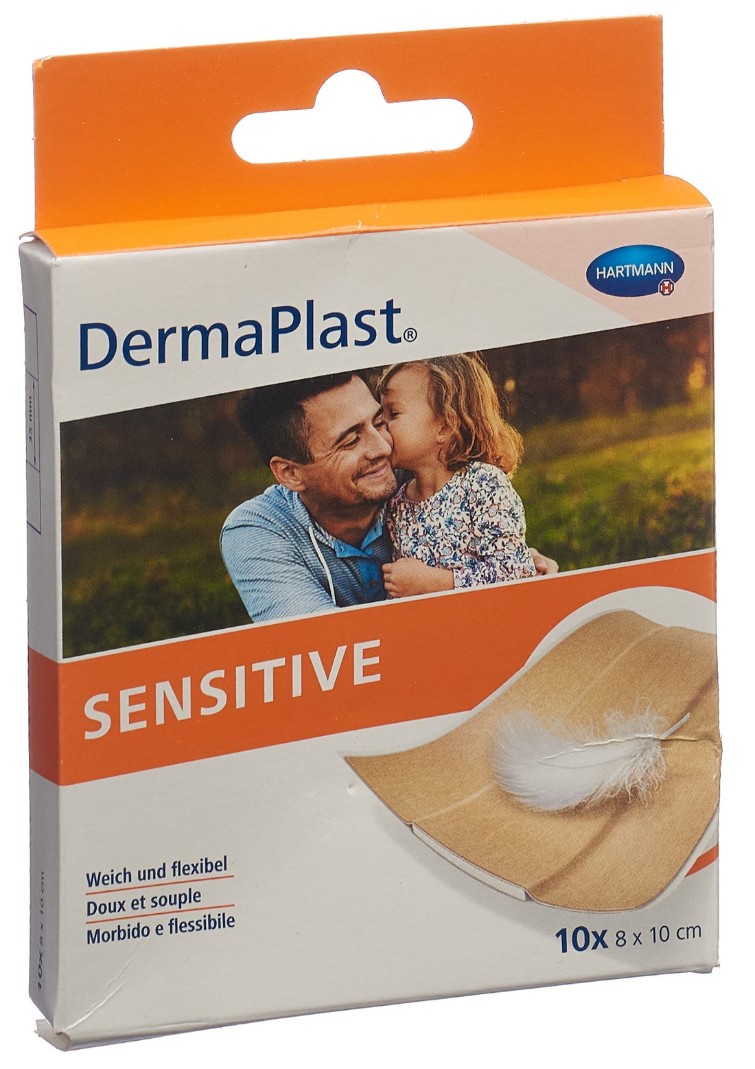 DERMAPLAST Sensitive Pansements Rapides 8x10cm Lot de 10