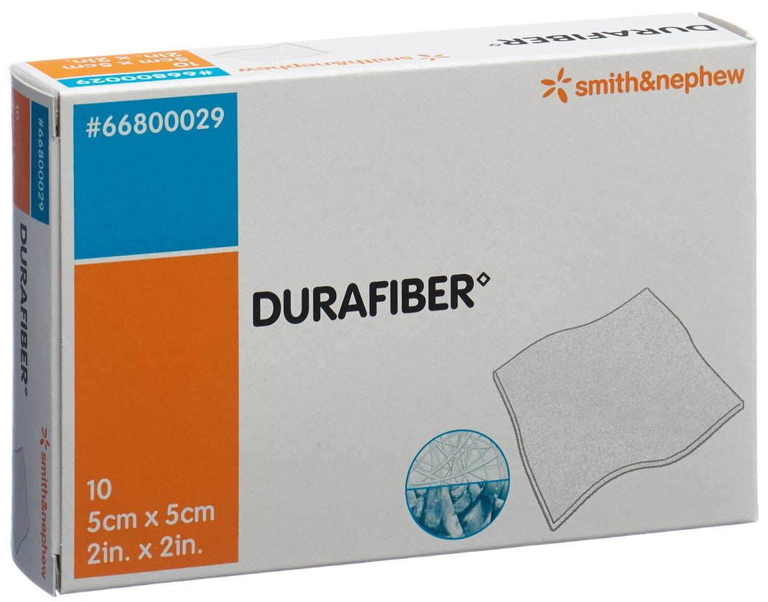 DURAFIBER Pansement Absorbant Stérile 5x5cm | Soin des Plaies | 10 Pièces